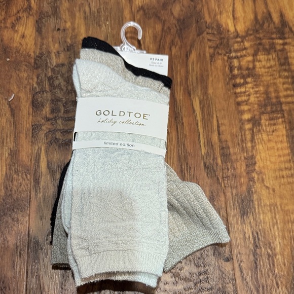 Gold Toe Accessories - Gold Toe Holiday Collection Dress Socks - Black and Cream